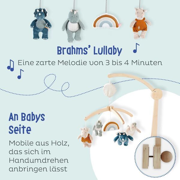 Noukies Musikalisches Mobile Dinosaurier | multicolored 3