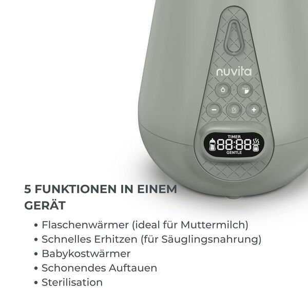 Nuvita 1170 Flaschenwaermer with sterilizer | Salbeigrün, image 2 of 3