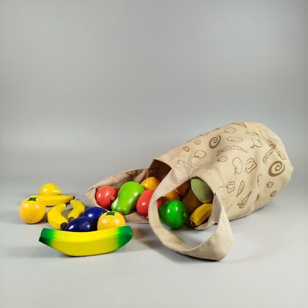 Obst und Gemüse Spieleset - inkl. Stofftasche | mehrfarbig 1