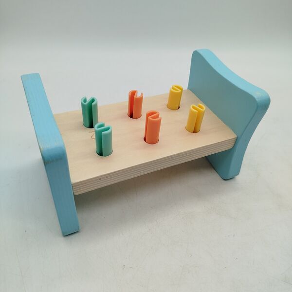 Oh My baby Bundle set von 4 Holzspielzeug xylophone, stacking toy, Stapelringe, rattle | multicolored, image 3 of 3