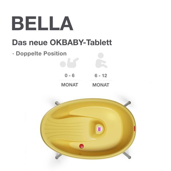 OKBABY Bella dječja kada s Halterung | gelb | bijela, image 2 of 3