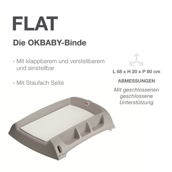 Okbaby Flat Wickelauflage | grey 3