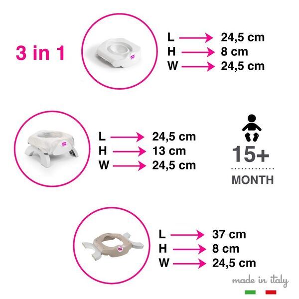 Okbaby Roady 3-in-1 Reisetöpfchen Weiß | white 3