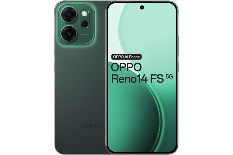 Oppo Reno 14 FS 5G | 12 GB | 512 GB | Luminous Green, image 1 of 1