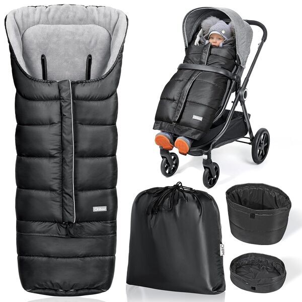 Orzbow footmuff for stroller | black, image 1 of 3