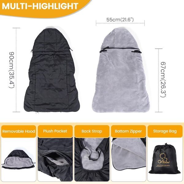 Orzbow Tragecover Winter | schwarz 2