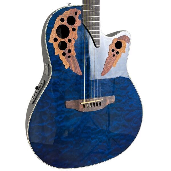 Ovation CE44P-8TQ Akustik 2017 | trans blue, image 2 of 5