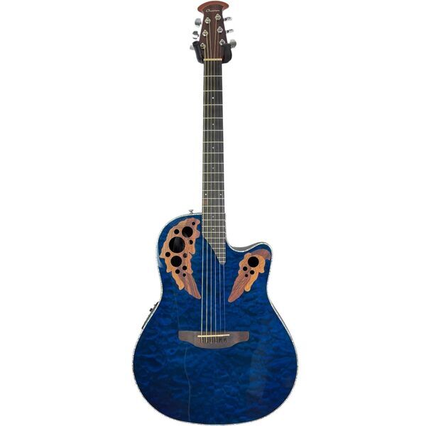 Ovation CE44P-8TQ Akustik 2017 | trans blue, image 3 of 5