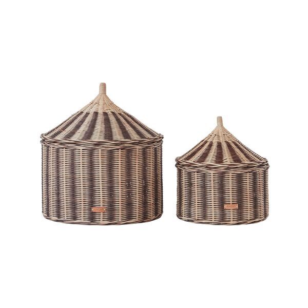 OYOY MINI Circus cesto - set aus 2 | marrone, image 1 of 4