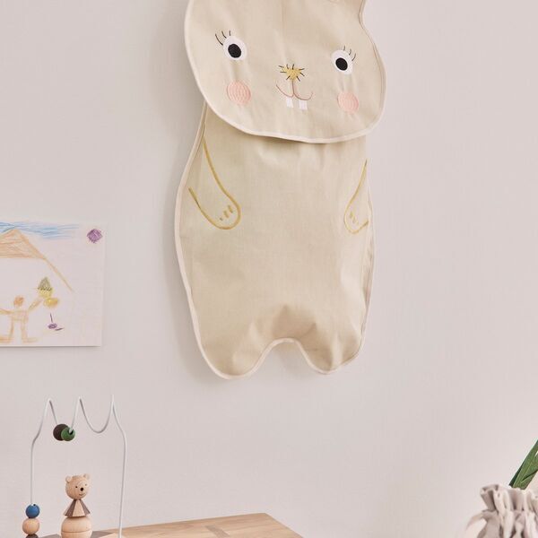 OYOY MINI Darling Rabbit Contenitore da parete | grigio, image 2 of 3