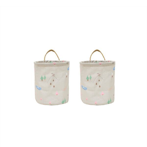 OYOY MINI Deer & Duck Storage Basket Small - Set of 2 | beige, image 1 of 2