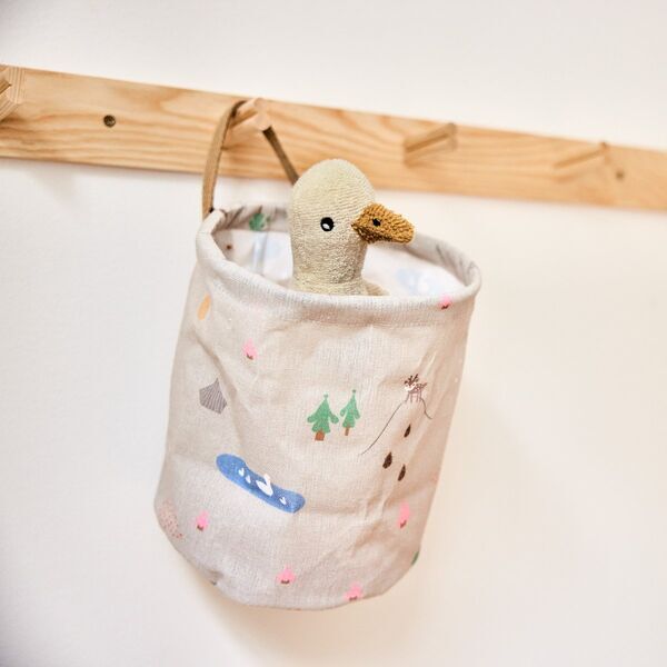 OYOY MINI Deer & Duck Storage Basket Small - Set of 2 | beige, image 2 of 2