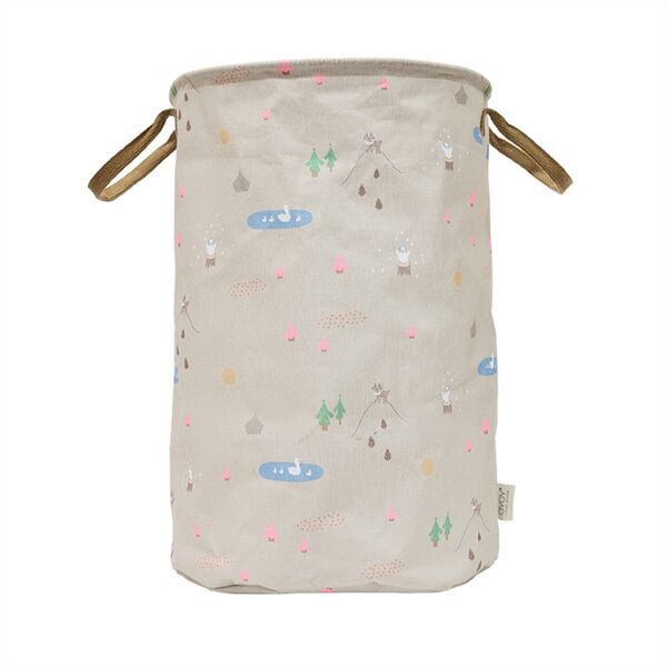 OYOY MINI Deer & Duck Laundry/Storage Basket – Large | beige, image 1 of 2