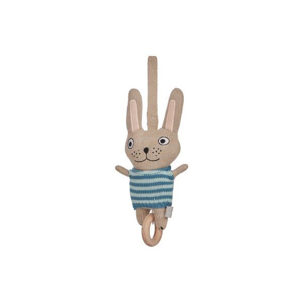 OYOY MINI Felix Rabbit Musikmobil | blå, image 1 of 2