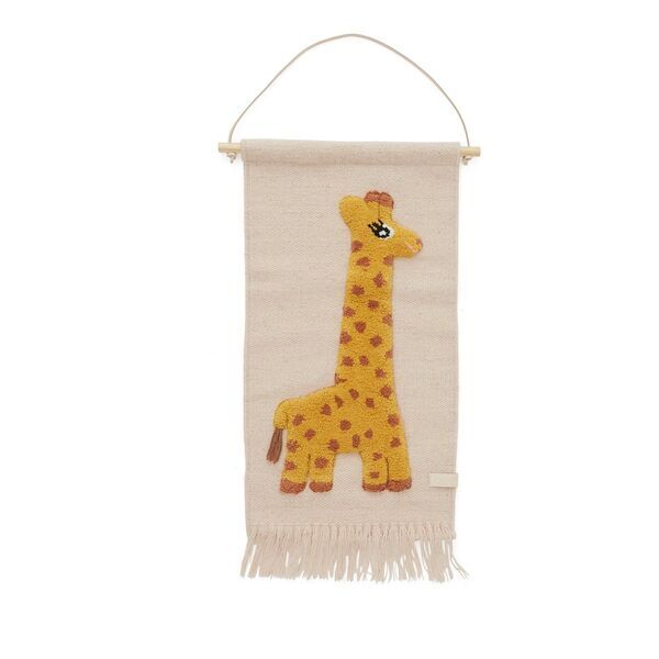 OYOY MINI giraffa Wandbehang | rosa, image 1 of 3