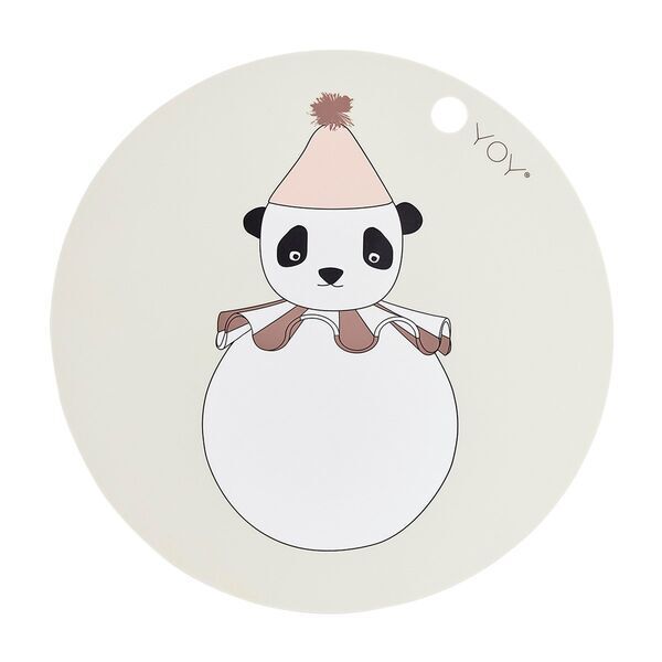 OYOY MINI Bordstablett Panda Pompon | brun, image 1 of 2