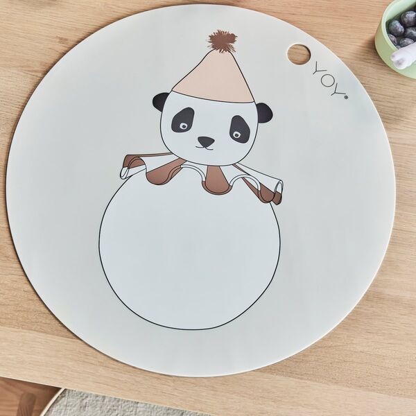 OYOY MINI Bordstablett Panda Pompon | brun, image 2 of 2