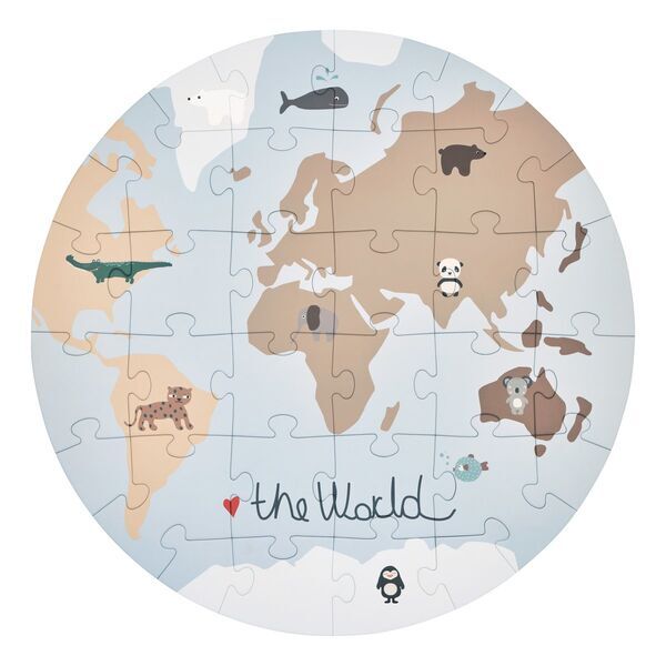 OYOY MINI The World Puzzlec | blau, image 1 of 4