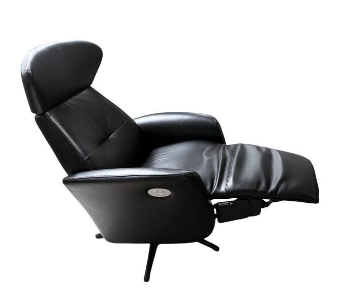 Palermo armchair mit elektrischer adjustment leather black | black, image 3 of 4