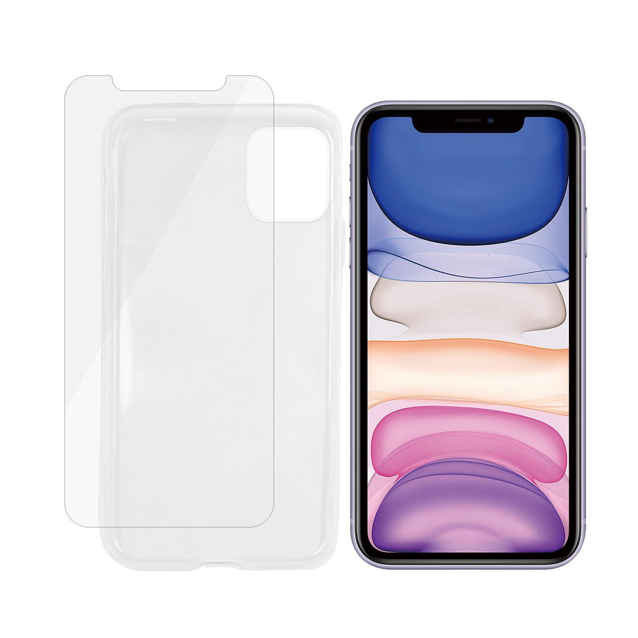 Hülle transparent & Displayschutz PanzerGlass iPhone 11
