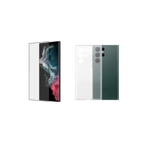 Transparante telefoonhoes & screenprotector | PanzerGlass™ | Samsung Galaxy S22 Ultra 5G