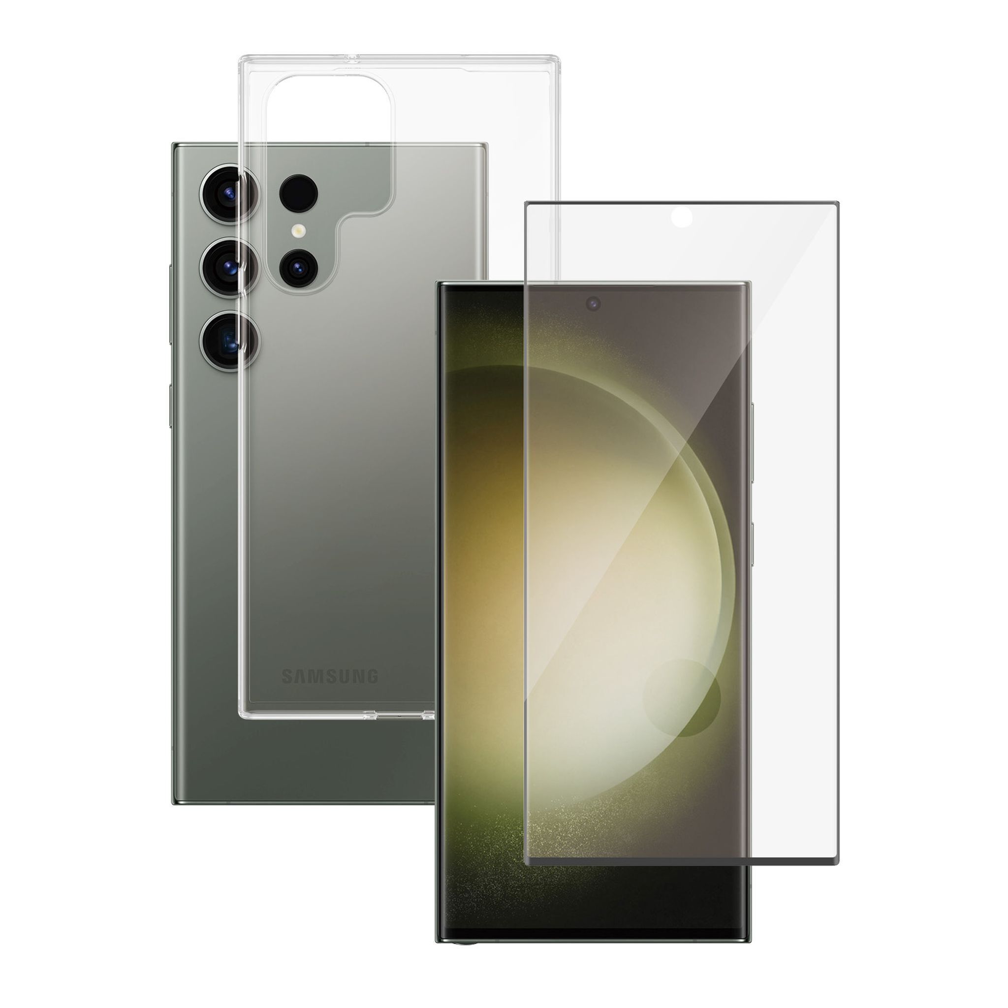 Transparante telefoonhoes & screenprotector | PanzerGlass™ | Samsung Galaxy S23 Ultra