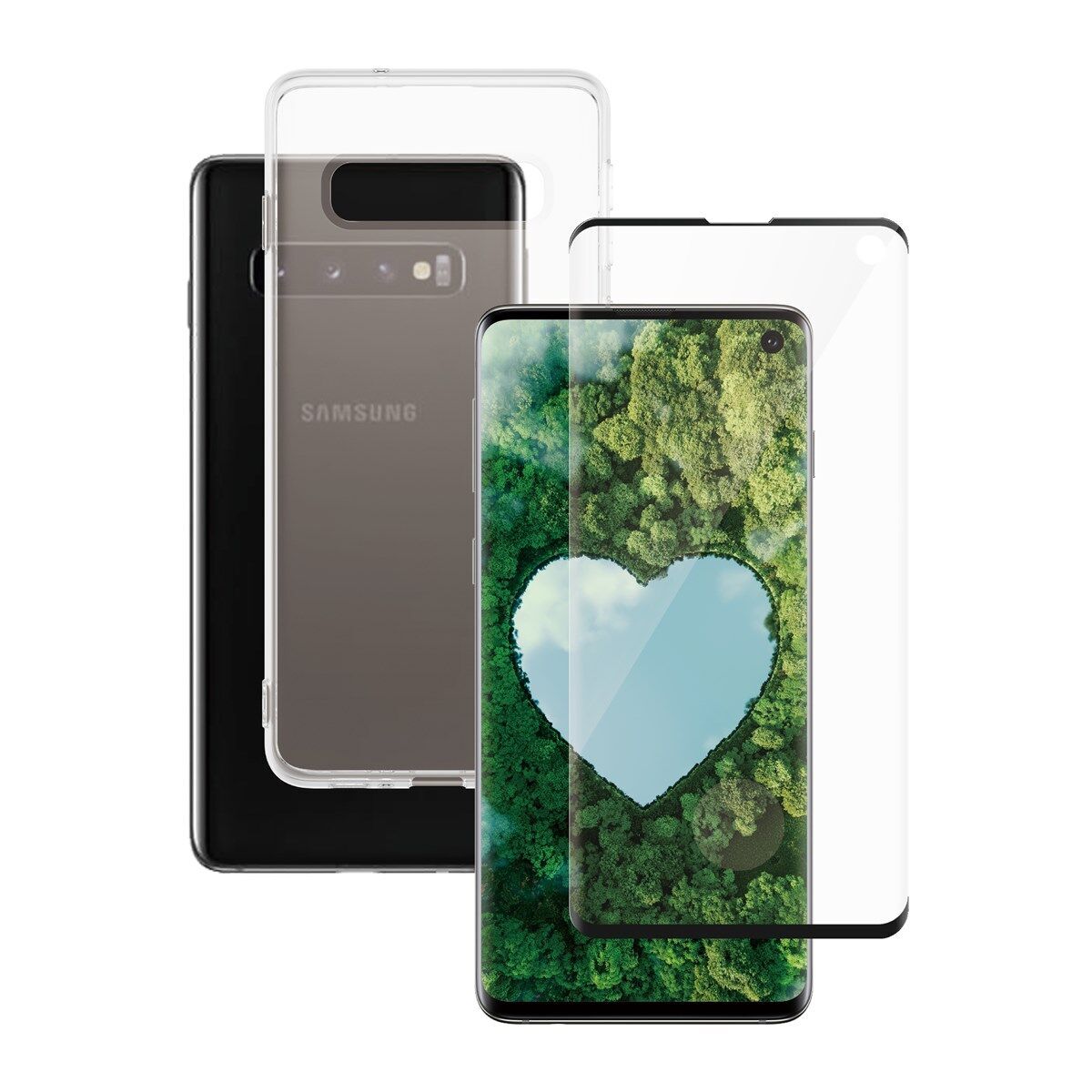Transparante telefoonhoes & screenprotector | PanzerGlass™ | Samsung Galaxy S10