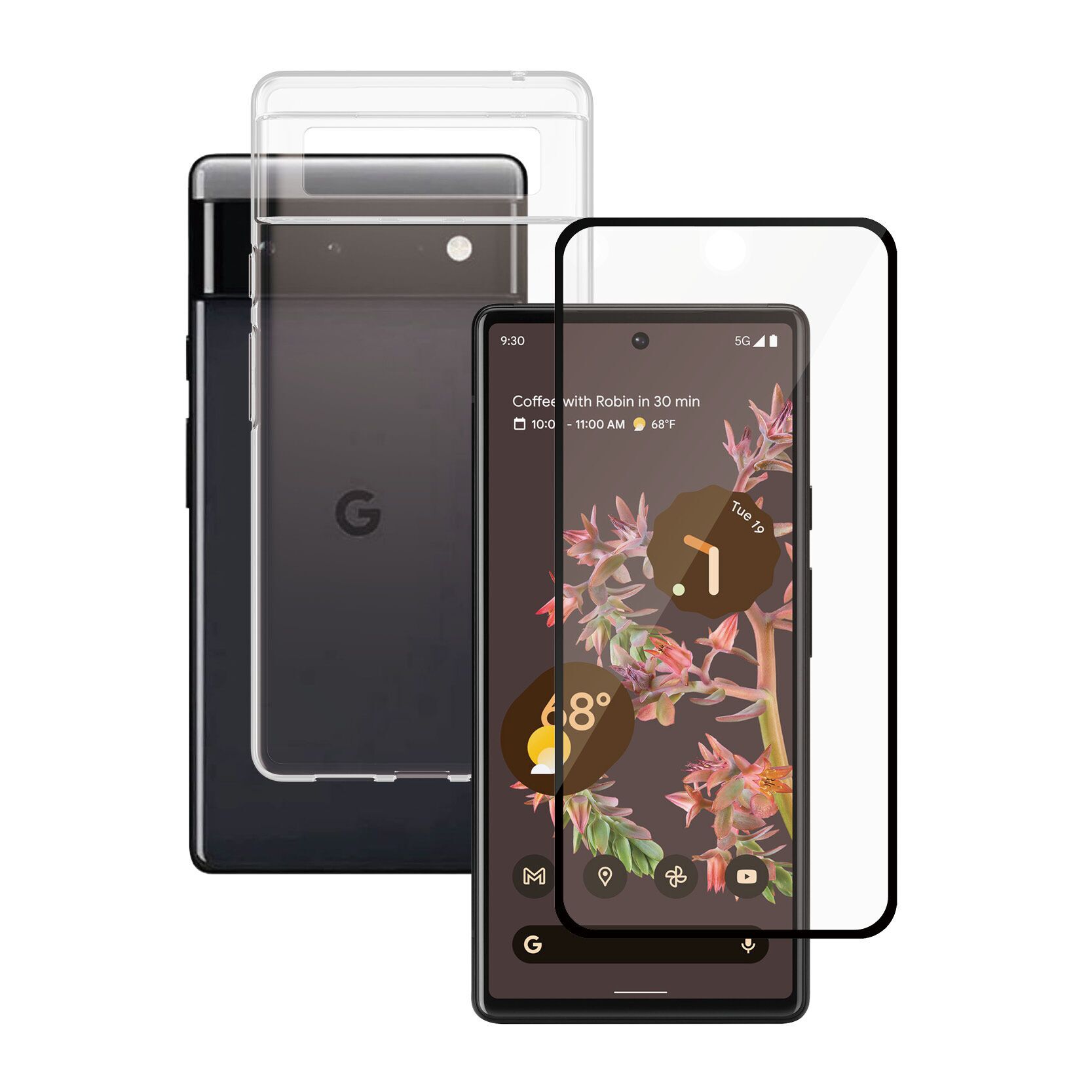 Hülle transparent & Displayschutz PanzerGlass Google Pixel 6