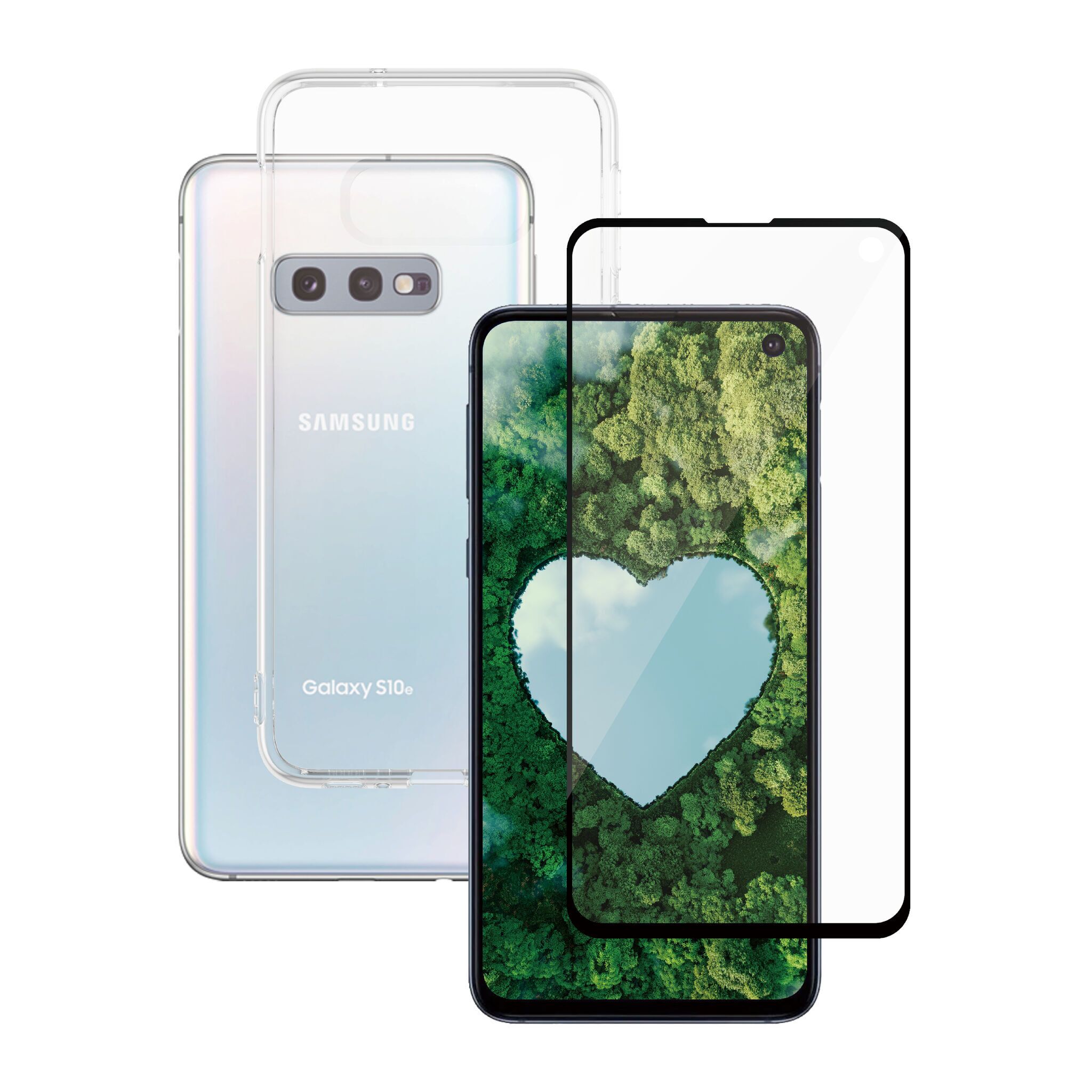 Hülle transparent & Displayschutz PanzerGlass Samsung Galaxy S10e