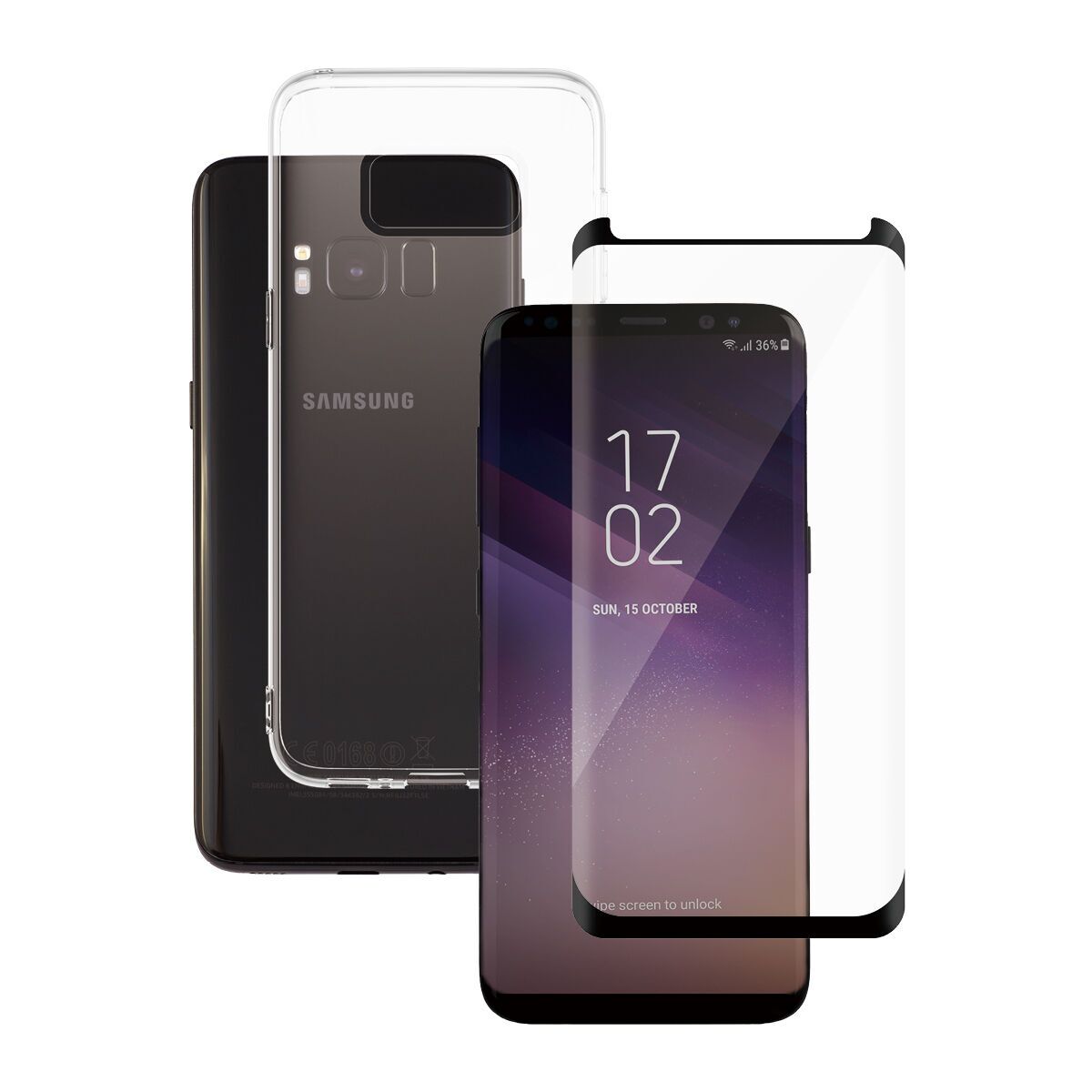 Hülle transparent & Displayschutz PanzerGlass Samsung Galaxy S8