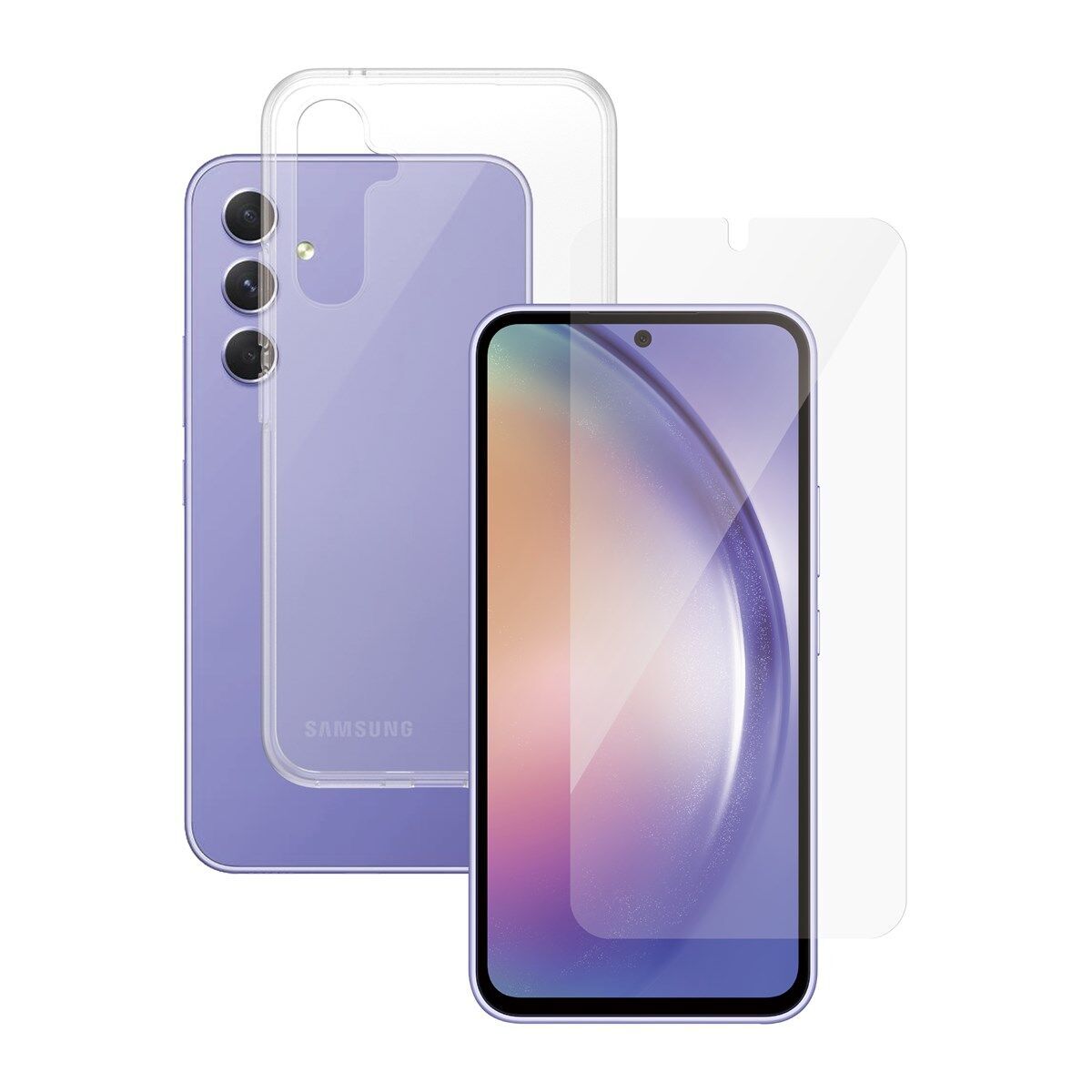 Transparante telefoonhoes & screenprotector | PanzerGlass™ | Samsung Galaxy A54