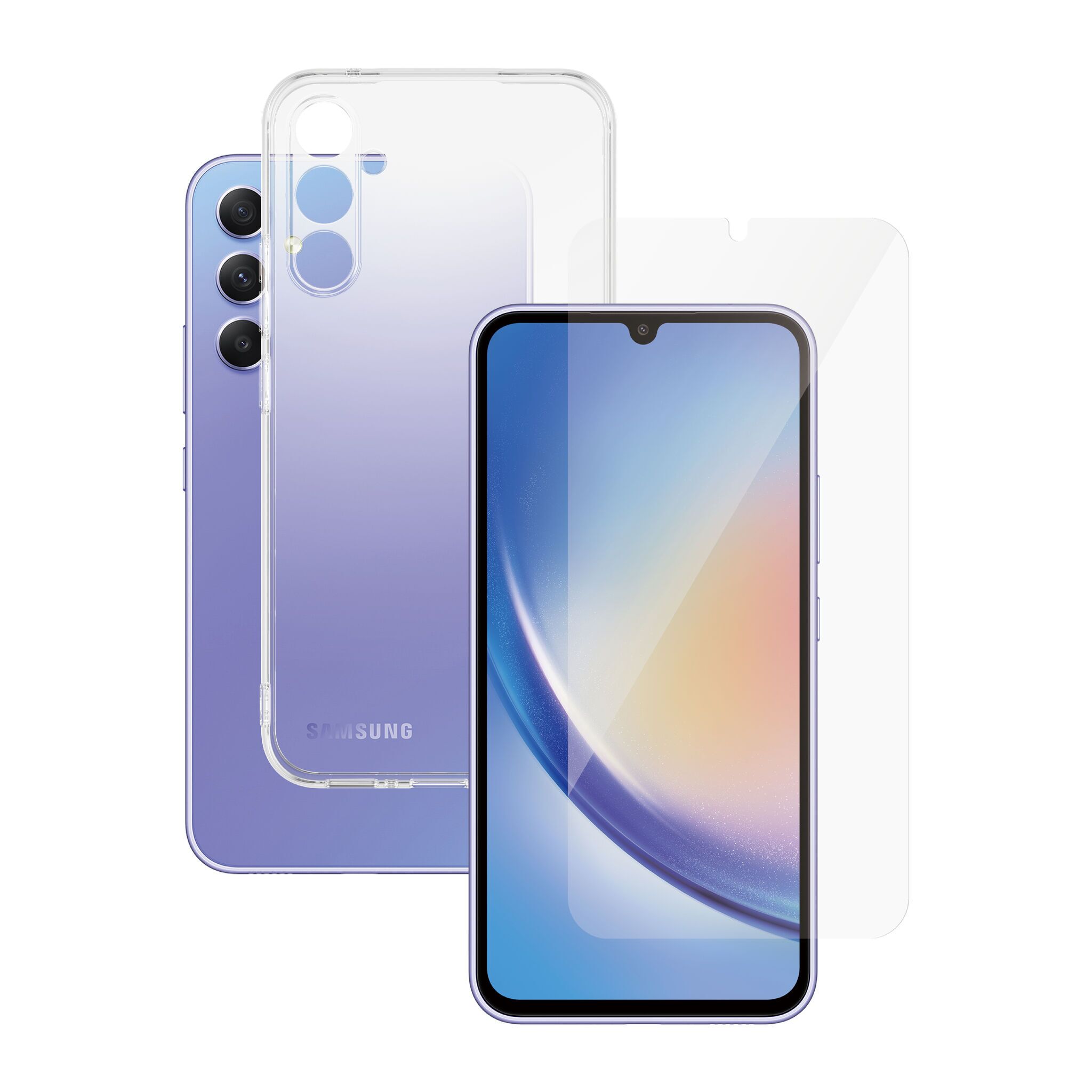 Hülle transparent & Displayschutz PanzerGlass Samsung Galaxy A34