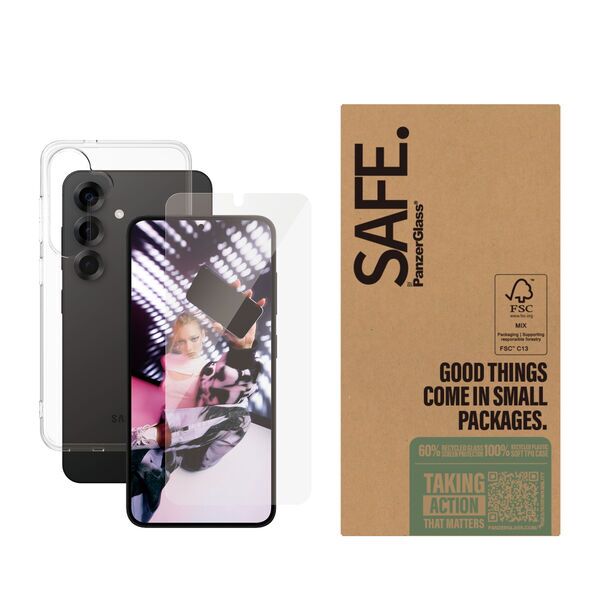 Transparent Phone Case & Screen Protector | PanzerGlass™ | Samsung Galaxy S25, image 2 of 2
