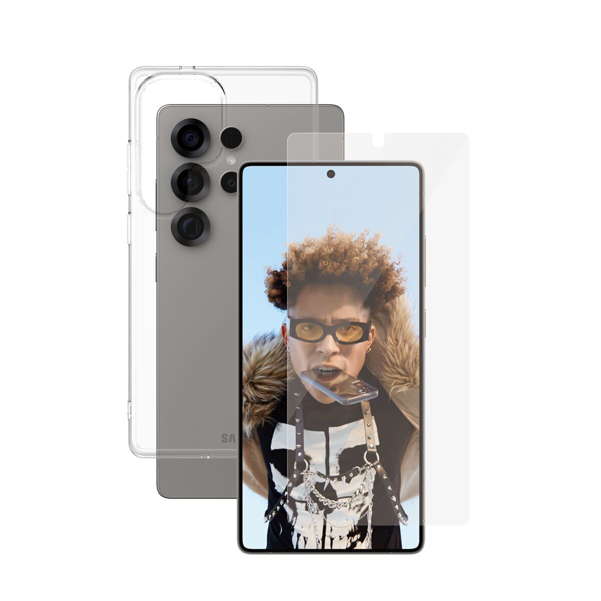 Transparante telefoonhoes & screenprotector | PanzerGlass™ | Samsung Galaxy S25 Ultra
