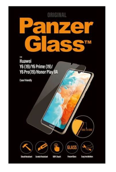 Huawei | Tempered Glass Screen Protector| PanzerGlass™ | Huawei Y6/Pro/Prime (2019)/Honor Play 8A/Y6s | Clear Glass