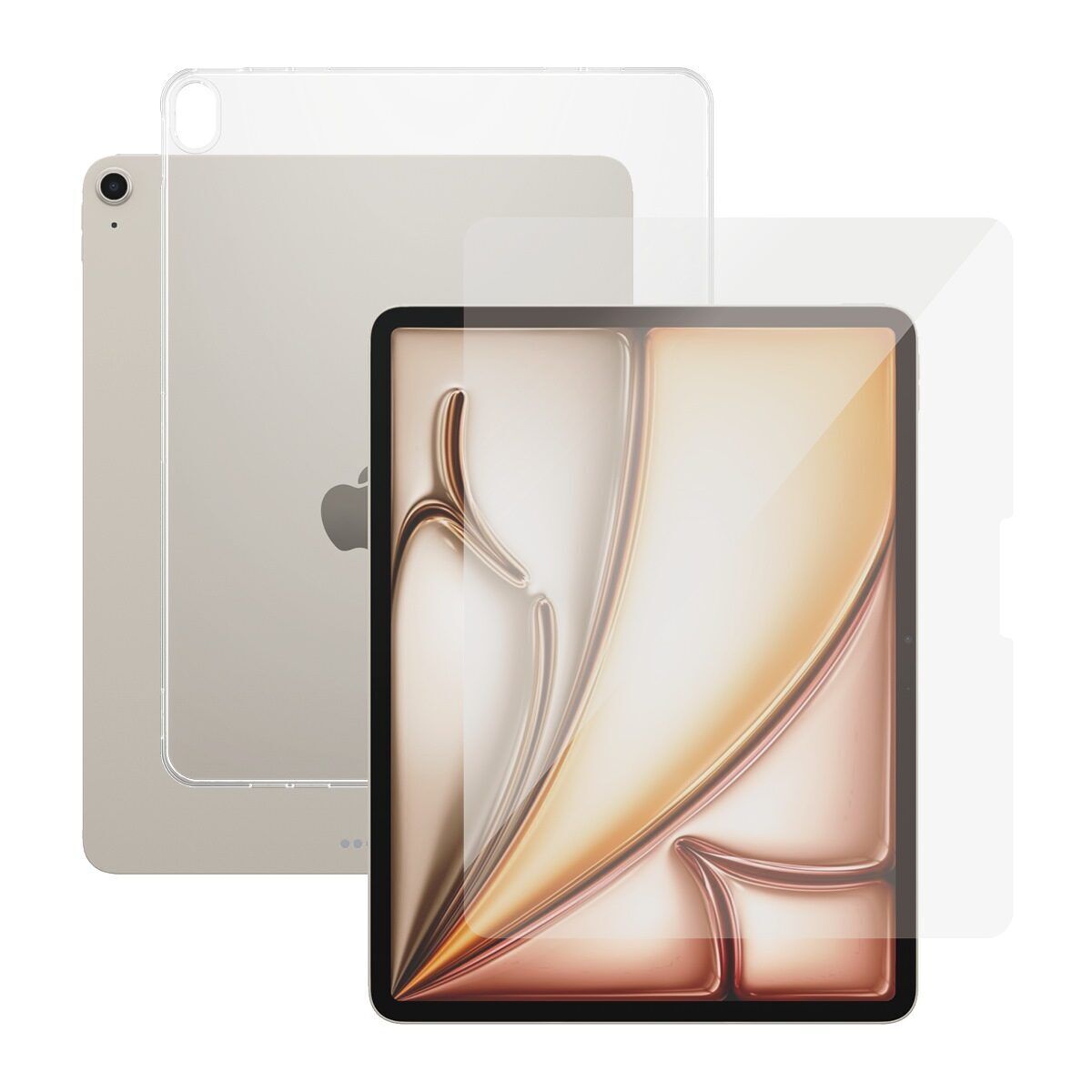 Transparante iPad-hoes en schermbeschermer | PanzerGlass™ | iPad Air (2024-2025) | 13"