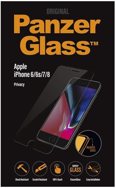 Screen Protector iPhone | PanzerGlass™ | iPhone 6/6s/7/8/SE (2020)/SE (2022) | privacy 2