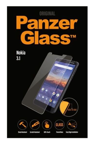 Nokia | Tempered Glass Screen Protector| PanzerGlass™ | Nokia 3.1 | Clear Glass