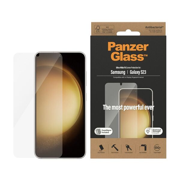 Displayschutz Samsung | PanzerGlass™ | Samsung Galaxy S23 | Clear Glass, image 2 of 2