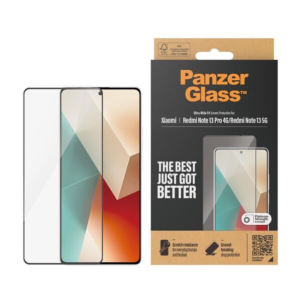 Displayschutz Xiaomi | PanzerGlass™ | Xiaomi Redmi Note 13 Pro/13 | Clear Glass, image 3 of 3