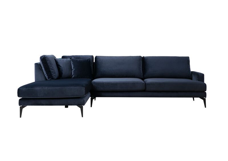 Papira corner sofa left navy blue | dark blue, image 2 of 4