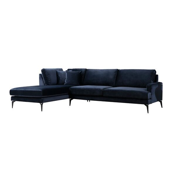 Papira corner sofa left navy blue | dark blue, image 3 of 4