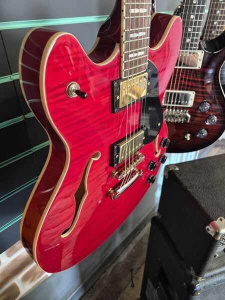 Peavey JF1EX Transparent Red Semi-Hollow Electric Guitar | red, image 3 of 5