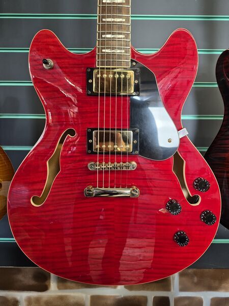 Peavey JF1EX Transparent Red Semi-Hollow Electric Guitar | red, image 4 of 5