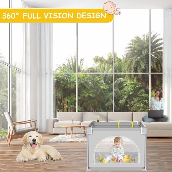 Perseverance Baby Laufstall | grey 3