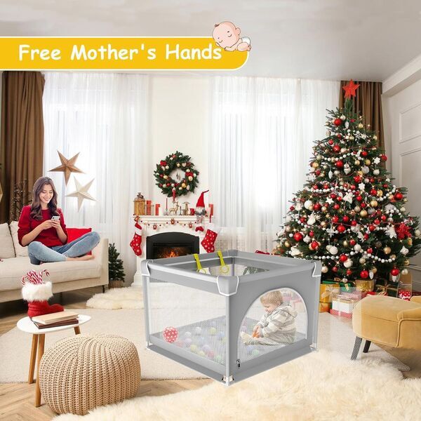 Perseverance Baby Laufstall | grey 5