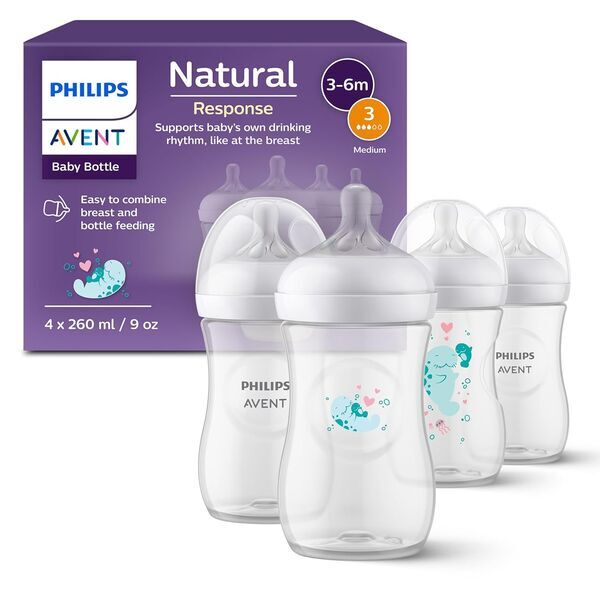 Philips Avent Natural Response Babyfläschchen Set 4 pièces | blanc 1