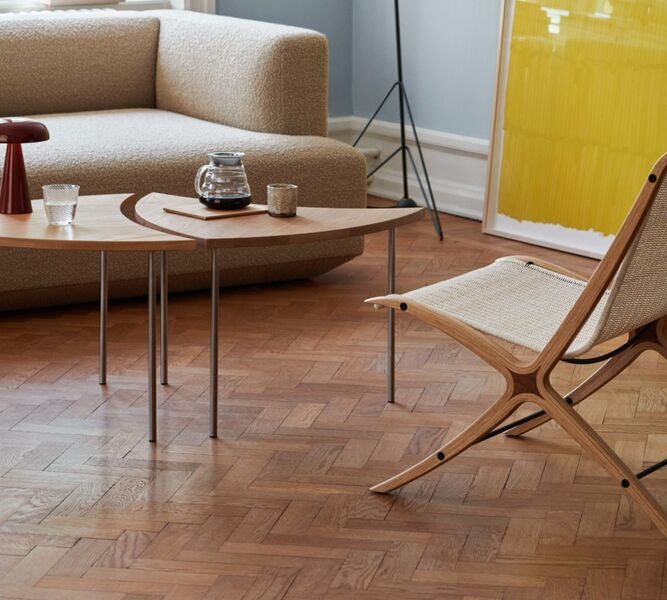 Pinwheel HM7 side table oak wood steel brown | brown, image 2 of 3