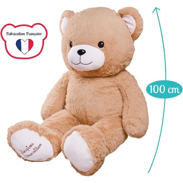 Pioupiou et Merveilles XXL Plüschbär | brun 3