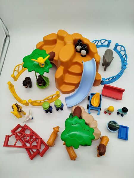 Playmobil 1.2.3 Spielset - Zoo mit 4 Figuren & 11 Tieren | multicolored 1